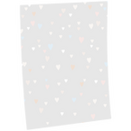 Geschenkpapier B2 (500 x 700 mm) mit Pastell-Herzen-Motiv