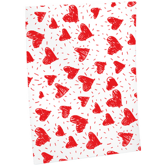 Geschenkpapier B2 (500 x 700 mm) mit Rote-Herzen-Motiv