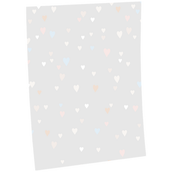 Geschenkpapier DIN A2 (420 x 594 mm) mit Pastell-Herzen-Motiv