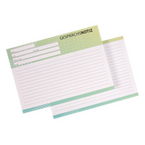 Gesprächsnotizzettel, DIN A5 quer (21,0 x 14,8 cm), 2-seitig, 4/4-farbig