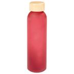 Glasflasche mit Bambusdeckel unbedruckt