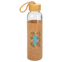 Glasflasche mit Naturkorkhülle bedruckt