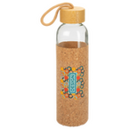 Glasflasche mit Naturkorkhülle bedruckt