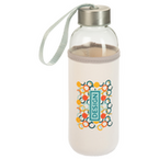 Glasflasche mit Neoprenhülle bedruckt