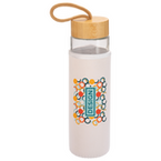 Glasflasche mit Neoprenhülle bedruckt