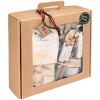 Gourmetbox Maxi Dolce Vita Außenansicht mit Sichtfenster und Blick auf Inhalt