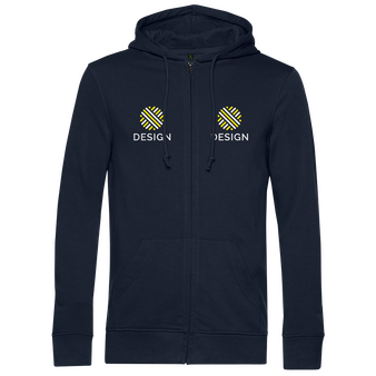 Herren-Sweatjacke, Organic - B&C Collection, mit zwei Druck- oder Stickpositionen