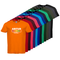 Tshirt, farbig bedruckt, Vorderseite, verschiedene Farben