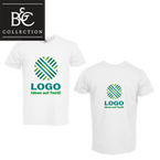 Herren-T-Shirt Premium, weiß - B&C Collection, mit zwei Druckpositionen