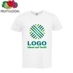 Herren-T-Shirt Premium, weiß - Fruit of the Loom, mit einer Druckposition