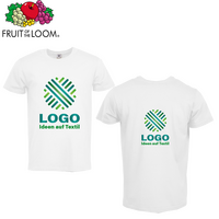 Herren-T-Shirt Premium, weiß - Fruit of the Loom, mit zwei Druckpositionen