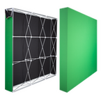 Hochwertige Greenscreen Wand mit Kedersystem inklusive Druck und Versand 3 x 3 gerade