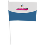 Hochwertige Papierfahne mit Kunststoffstab, 300 x 200 mm, beidseitig bedruckt