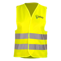 Hochwertige Polyester-Warnweste, 1-farbig, einseitig BRUST bedruckt