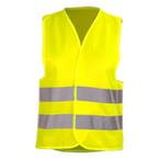 Hochwertige Polyester-Warnweste, unbedrucktes Muster
