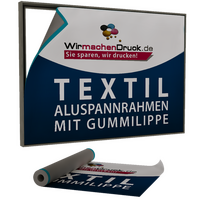 Hochwertiges Textil für Aluspannrahmen mit 12 x 3 mm Flachkeder (PVC-frei)