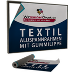 Hochwertiges Textil für Aluspannrahmen mit 12 x 3 mm Flachkeder (PVC-frei)