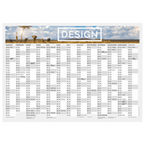 Jahresplaner DIN A6 quer (148 x 105 mm), 4/4 beidseitig farbig
