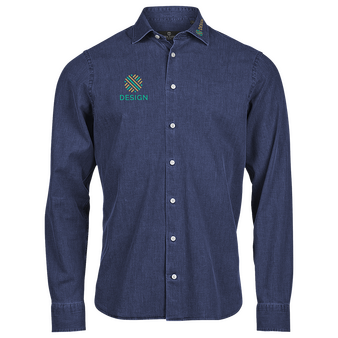 Jeanshemd, Twill Stretch Tailored Fit - TEE JAYS