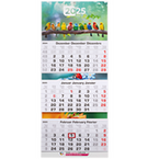 Kalendermuster 3-Monatswandkalender (Mehrblock), 30 x 70 cm (4/0-farbig)