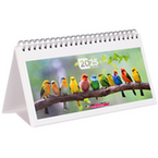 Kalendermuster Wochentischkalender zum Aufstellen 58 Seiten (52 Wochen + Deckblatt + 2 Zusatzblätter), DIN lang quer (210 x 105 mm)