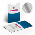 Kartenhülle Schuber 9,0 x 6,0 cm einseitige Mattfolienkaschierung, 4/0-farbig bedruckt