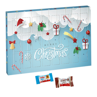 kinder&reg;-mini-Mix-Adventskalender, 4/0-farbig bedruckt