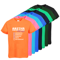 Tshirt, farbig bedruckt, Vorderseite, verschiedene Farben