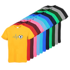 Tshirt, farbig bedruckt, Vorderseite, verschiedene Farben
