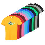 Tshirt, farbig bedruckt, Vorderseite, verschiedene Farben