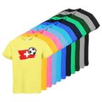 Tshirt, farbig bedruckt, Vorderseite, verschiedene Farben