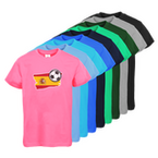 Tshirt, farbig bedruckt, Vorderseite, verschiedene Farben