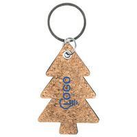 Tannenbaumanhänger aus Kork vorne bedruckt