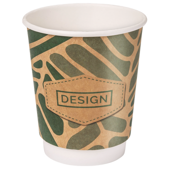 Kraftpapier-Becher doppelwandig 200 ml, 4/0-farbig (CMYK)