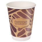 Kraftpapier-Becher doppelwandig 300 ml, 4/0-farbig (CMYK)