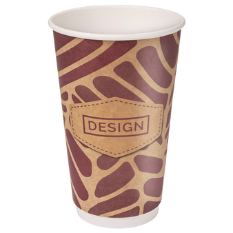 Kraftpapier-Becher doppelwandig 400 ml, 4/0-farbig (CMYK)