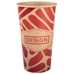 Kraftpapier-Becher einwandig 500 ml, 4/0-farbig (CMYK)