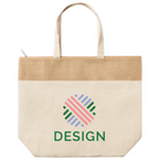 Kühlshopper aus Baumwolle und laminierter Jute