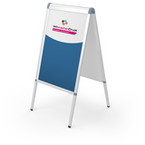 Kundenstopper PRIME DIN A1 (wetterfest), 31mm Rahmen, Sicherheitssecken, mit Plakaten