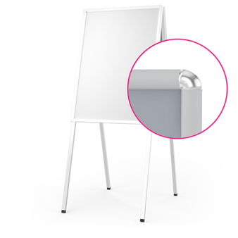 Kundenstopper STANDARD 70 x 100 cm, 32mm Rahmen - Rundecken - ohne Plakate
