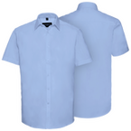 Kurzarmhemd, Herringbone Tailored Fit - Russell, Muster