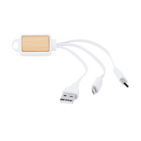 Ladekabel 3-in-1 aus Bambus