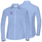 Langarmbluse, Herringbone Tailored Fit - Russell