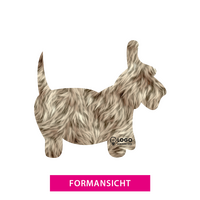 Leichtschaumplatte STADUR mit ANTI-GRAFFITI-LACK GLÄNZEND in Hund-Form