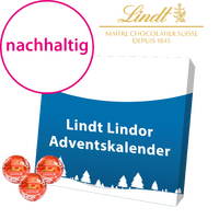 Lindt Lindor Tisch-Adventskalender farbig bedruckt