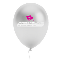 Luftballon METALLIC Ø 33 cm 2/0-farbig (Weiß & HKS oder Pantone) einseitig bedruckt