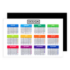 Magnetischer Minikalender quer 90 x 50 mm einseitig 4/0-farbig bedruckt