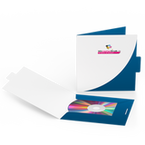 Mappe für CD-Verpackung 13,5 x 13,5 cm, 2-teilig mit Verschluss, 4/0 farbig (Außenseite bedruckt)