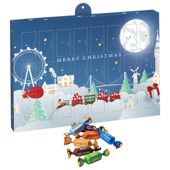 merci-Petits-Adventskalender, 4/0-farbig bedruckt