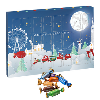 merci-Petits-Adventskalender, 4/0-farbig bedruckt